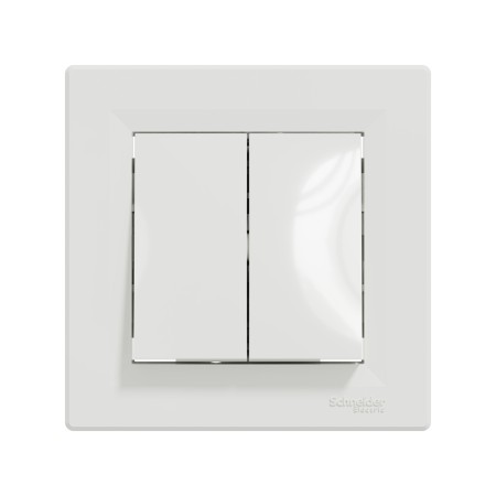 Выключатель Schneider Electric Asfora EPH0600121 2 клавишный белый