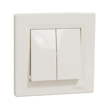 Выключатель Schneider Electric Asfora EPH0600123 2х клавишный кремовый