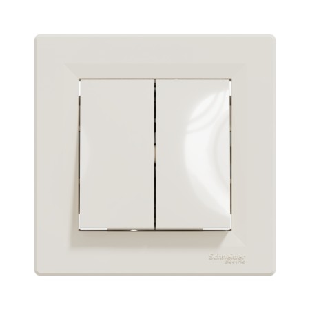 Выключатель Schneider Electric Asfora EPH0600123 2х клавишный кремовый