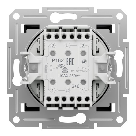 Выключатель Schneider Electric Asfora EPH0600171 2х клавишный антрацит
