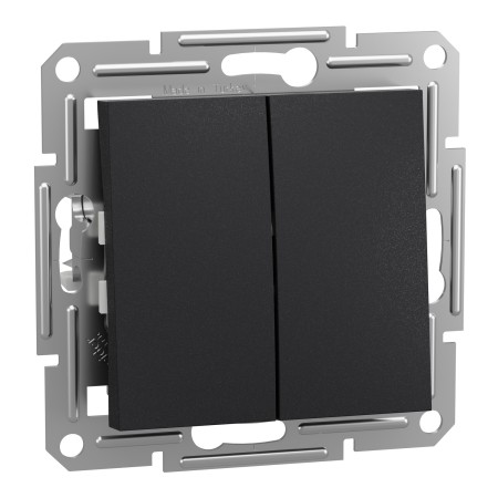 Выключатель Schneider Electric Asfora EPH0600171 2х клавишный антрацит