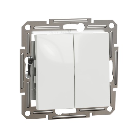 Выключатель Schneider Electric Asfora EPH0670121 2х клавишный белый