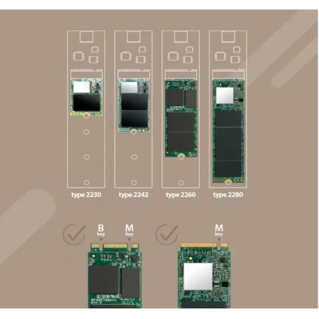 M.2 Внешний бокс Transcend TS-CM10G черный