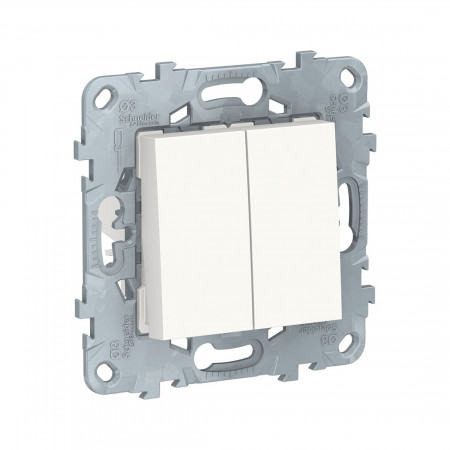 Выключатель Schneider Electric New Unica NU521518 2 клавишный белый