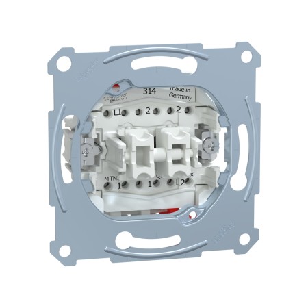 Выключатель Schneider Electric Merten MTN3126-0000 2х клавишный белый