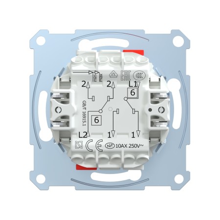 Выключатель Schneider Electric Merten MTN3126-0000 2х клавишный белый