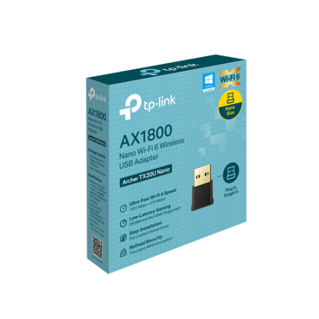 Wi-Fi адаптер Tp-Link Archer TX20U Nano (Archer TX20U Nano(EU)) черный