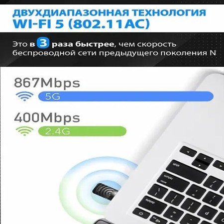 Wi-Fi адаптер CUDY WU1300S AC1300 Wi-Fi USB 3.0 Adapter (WU1300S) черный