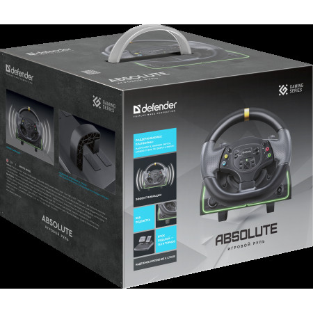 Игровой руль Defender Absolute (64990) черный