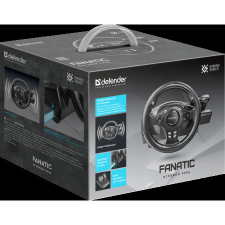 Игровой руль Defender Fanatic (64991) черный