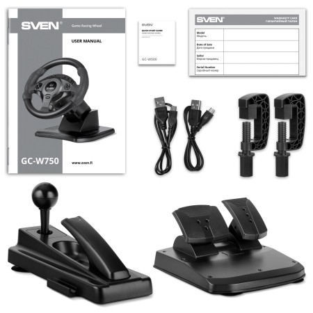 Игровой руль SVEN GC-W750 (SV-021436) черный