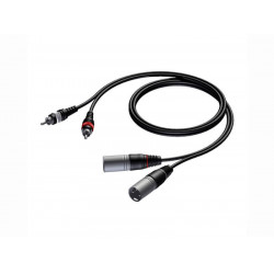 Кабель 2х XLR – 2х RCA PROCAB CAB701/1.5 1.5 м черный