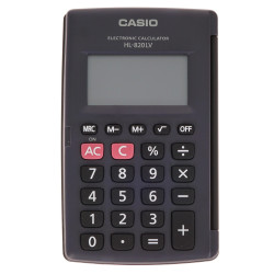 Калькулятор карманный CASIO HL-820LV-BK-W-GP черный