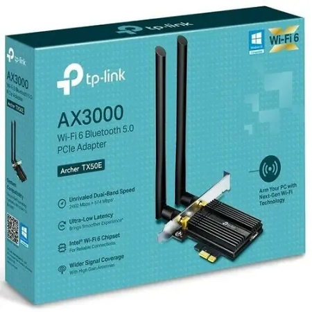 Wi-Fi адаптер Tp-Link Archer TX50E (Archer TX50E(UN)) черный
