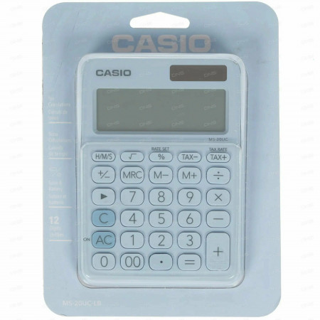 Калькулятор настольный CASIO MS-20UC-LB-W-EC голубой