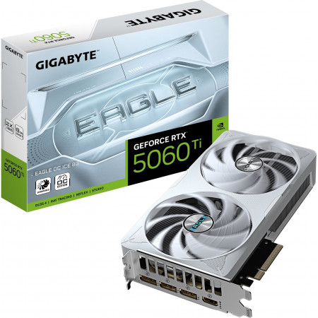 Видеокарта Gigabyte GeForce RTX 5060 Ti EAGLE OC ICE 8G (GV-N506TEAGLEOC ICE-8GD) белый