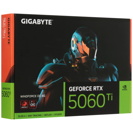 Видеокарта Gigabyte GeForce RTX 5060 Ti WINDFORCE OC 8G (GV-N506TWF2OC-8GD) 8 Гб черный