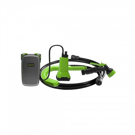 Насос аккумуляторный для полива из бочки Greenworks G24SWP (3401007RU) черный/зеленый (Без АКБ и ЗУ)