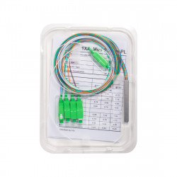 Сетевая розетка А-Оптик PLC 1х4 SC/APC-SC/APC 1.5м, S белый