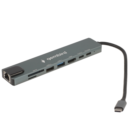 Док-станция Gembird UHB-D3 серый