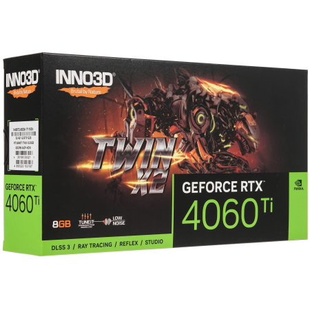 Видеокарта INNO3D GeForce RTX 4060 Ti TWIN X2 (N406T2-08D6-171153N) 8 Гб черный