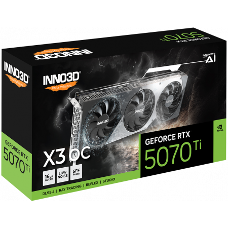 Видеокарта Inno3D GeForce RTX5070 Ti X3 OC (N507T3-16D7X-176068N) черный