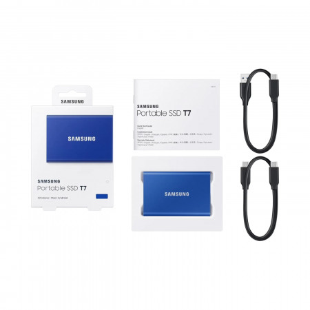 2000 ГБ Внешний SSD диск Samsung T7 (MU-PC2T0H) темно-синий