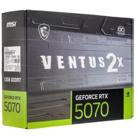 Видеокарта MSI GeForce RTX 5070 VENTUS 2X OC (RTX 5070 12G VENTUS 2X OC) 12 Гб черный