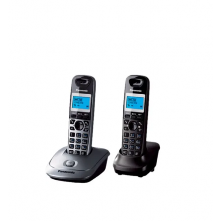 Радиотелефон PANASONIC KX-TG2512 (RU1) темно-серый/серый металлик Радиотелефон PANASONIC KX-TG2512 (RU1) темно-серый/серый металлик