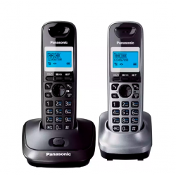 Радиотелефон PANASONIC KX-TG2512 (RU2) темно-серый/серый металлик
