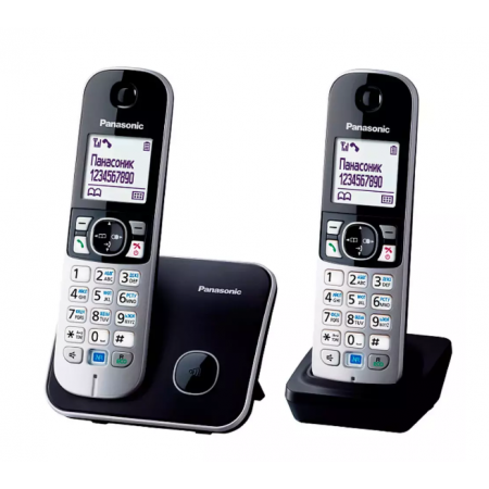 Радиотелефон PANASONIC KX-TG6812 (RUB) черный