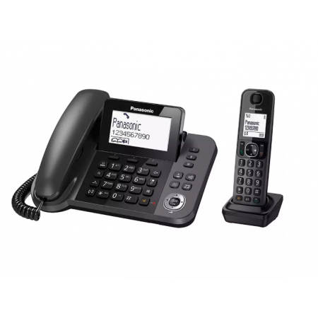 Радиотелефон PANASONIC KX-TGF310 (RUM) черный металлик