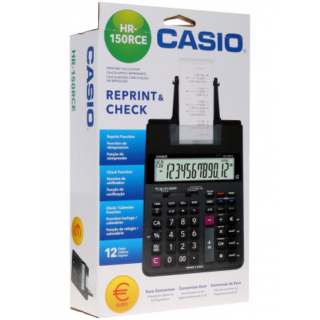 Калькулятор бухгалтерский CASIO HR-150RCE-WA-EC черный