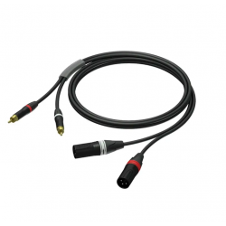Кабель 2 x RCA - 2 x XLR PROCAB PRA701/1.5 1.5 м черный