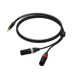 кабель 2 x RCA - 2 x XLR (male) PROCAB PRA701/1.5м черный