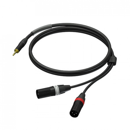 кабель 2 x RCA - 2 x XLR (male) PROCAB PRA701/1.5м черный