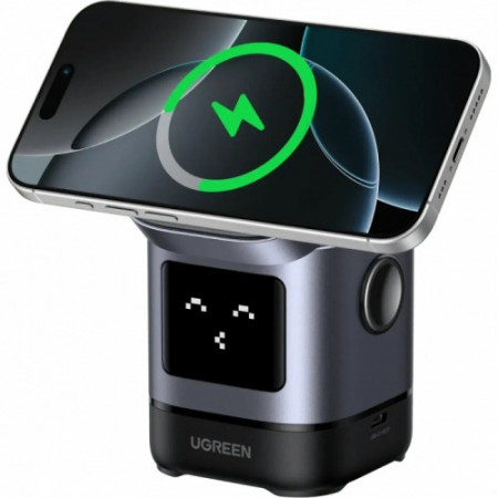 Беспроводное зарядное устройство Ugreen W709 45775 for IPhone + AirPods (45775) серый