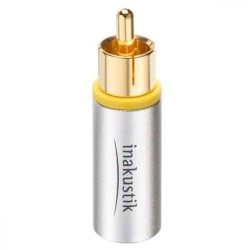 Коннектор RCA-RCA inakustik Exzellenz RCA Plug Twist On Bulk серый