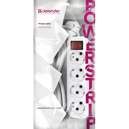Удлинитель Defender L340 (99364) белый