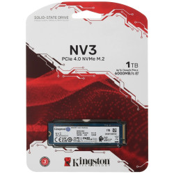 1000 ГБ SSD Kingston SNV3S/1000G M.2 2280 Gen4x4 NVMe R6000MB/s W4000MB/s черный