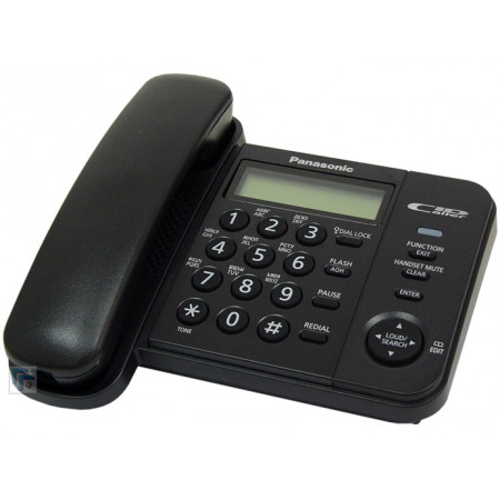 Телефон проводной Panasonic KX-TS2356RUB черный