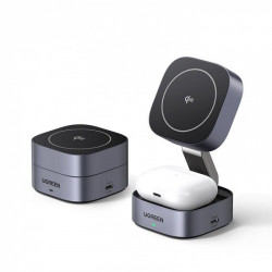 Беспроводное зарядное устройство Ugreen W702 (35316) серый космос