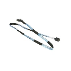 Кабель Slimline x8 (STR) - 2x Slimline x4 (STR) Supermicro CBL-SAST-1230F-85 0.3м голубой