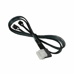 Кабель Slimline SAS x8 to 2x Mini SAS HD Supermicro CBL-SAST-0826 черный 0.7м