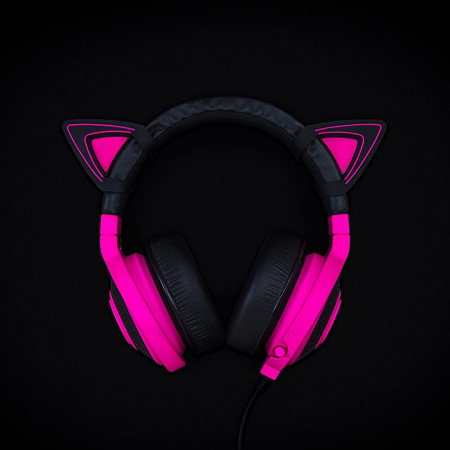 Амбушюры для наушников Razer Kitty Ears for Kraken (Neon Purple) (RC21-01140100-W3M1) фиолетовый