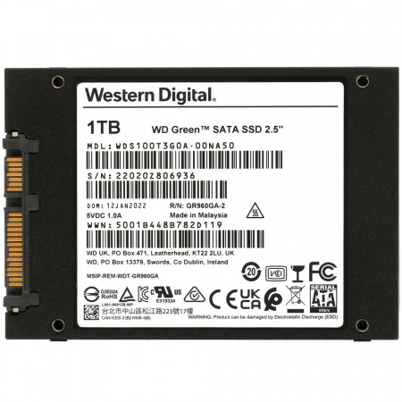 1000 ГБ SSD диск WD Green (WDS100T3G0A)