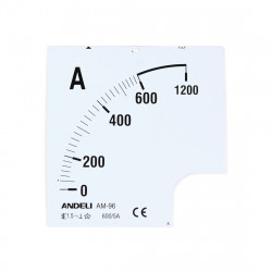 Шкала для амперметра ANDELI 1500/5 белый