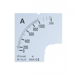 Шкала для амперметра iPower 1000/5 белый