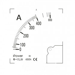 Шкала для амперметра iPower 400/5 белый