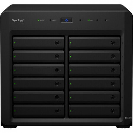 Модуль расширения 12-ти дисковый для увеличения дисковой емкости Synology DX1222 черный